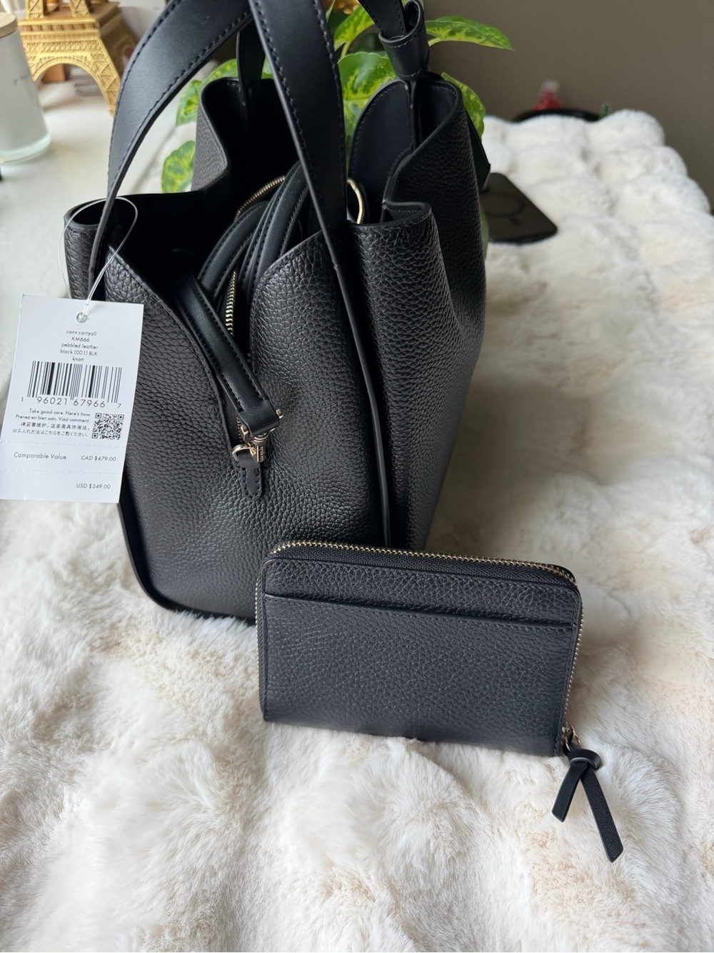 Kate Spade Knott Medium Crossbody Tote Bag Pebbled Leather & Purse set.NWT - Picture 5 of 9